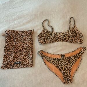 triangl swimwear Leopard-Print Bikini Set - Tan & Black